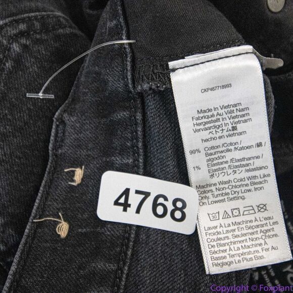 Madewell The Mid-Rise Perfect Vintage Jeans Clean Black‎ Wash, 25 - Picture 14 of 15